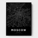 Moscow City Map - Black