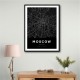 Moscow City Map - Black