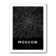 Moscow City Map - Black