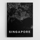 Singapore City Map - Black