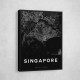 Singapore City Map - Black