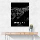 Muscat City Map - Black