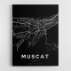 Muscat City Map - Black