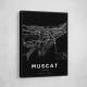 Muscat City Map - Black