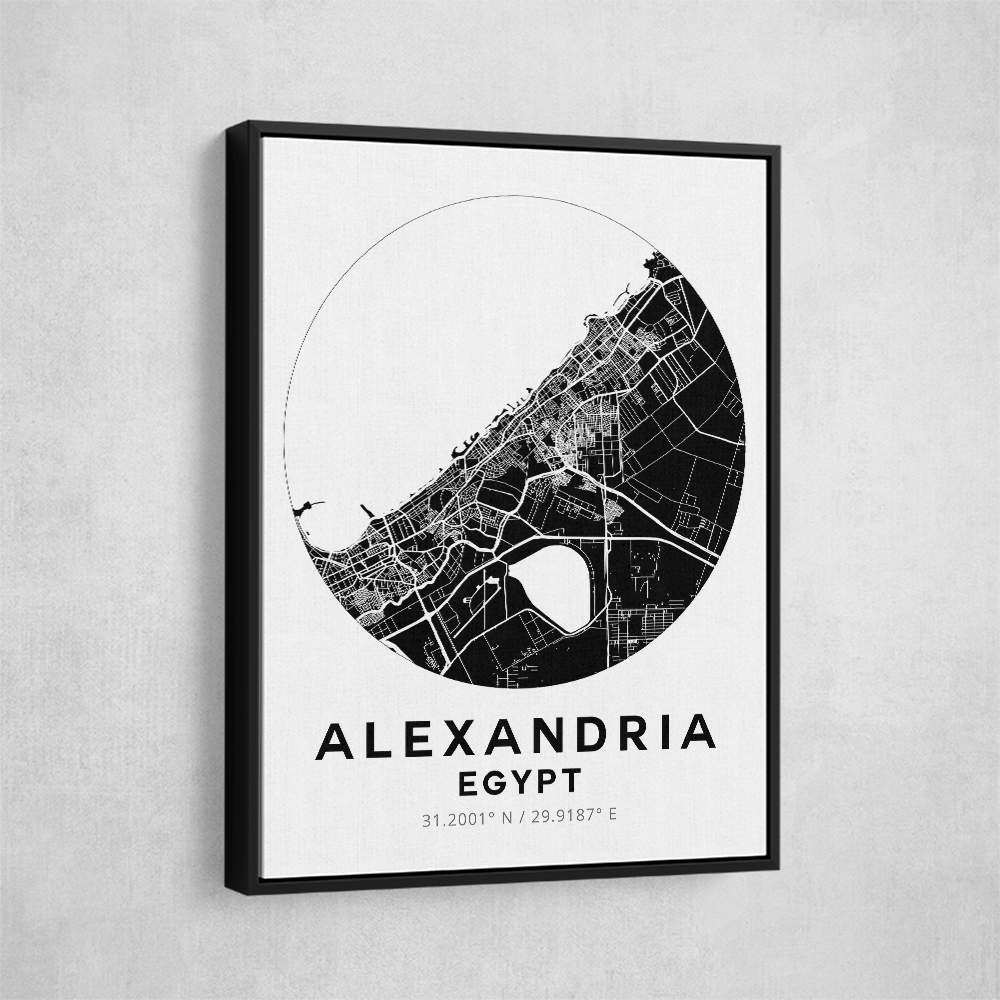 Alexandria Map Round