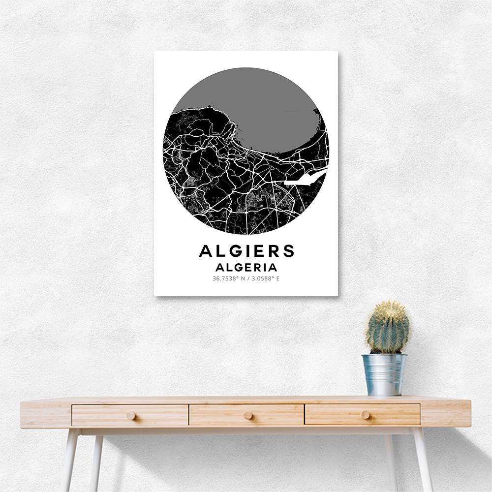 Algiers Map Round