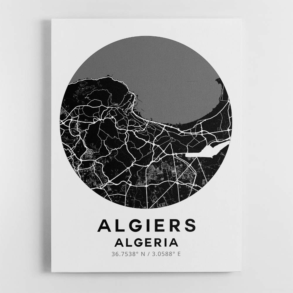 Algiers Map Round