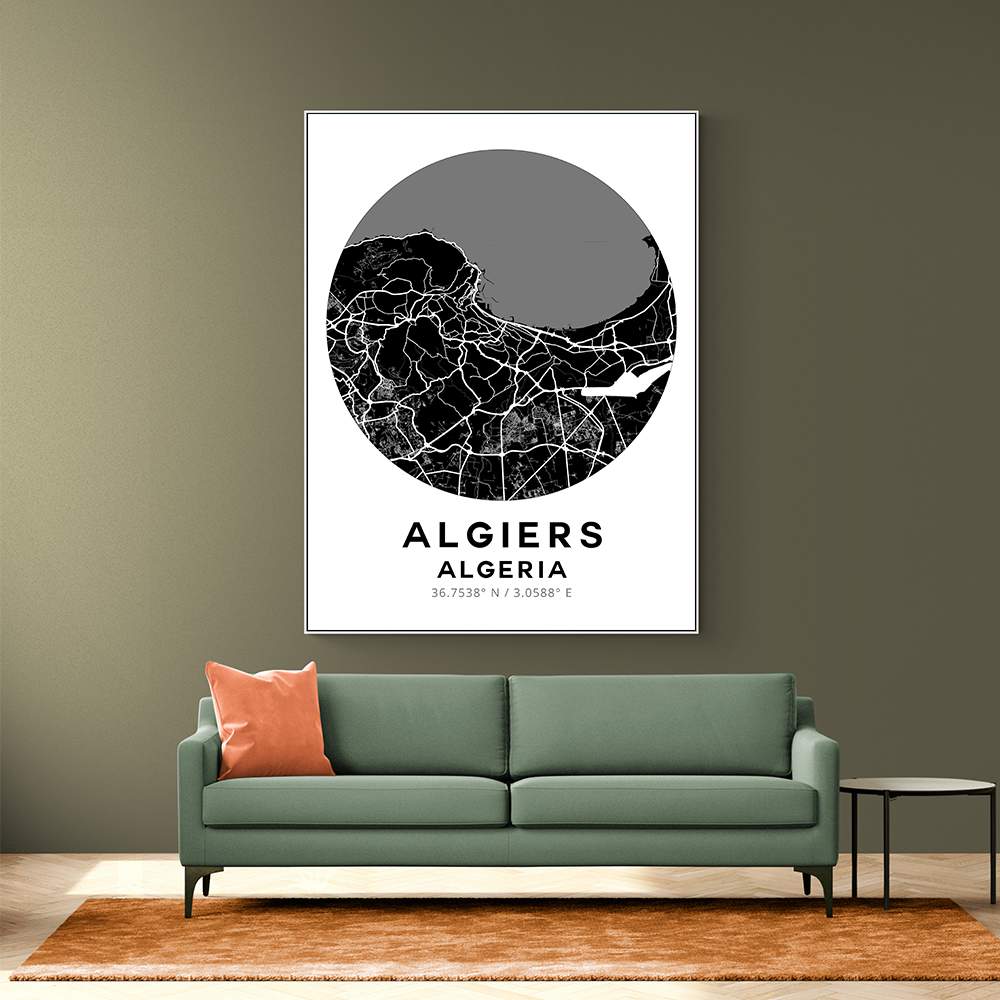 Algiers Map Round