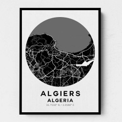 Algiers Map Round
