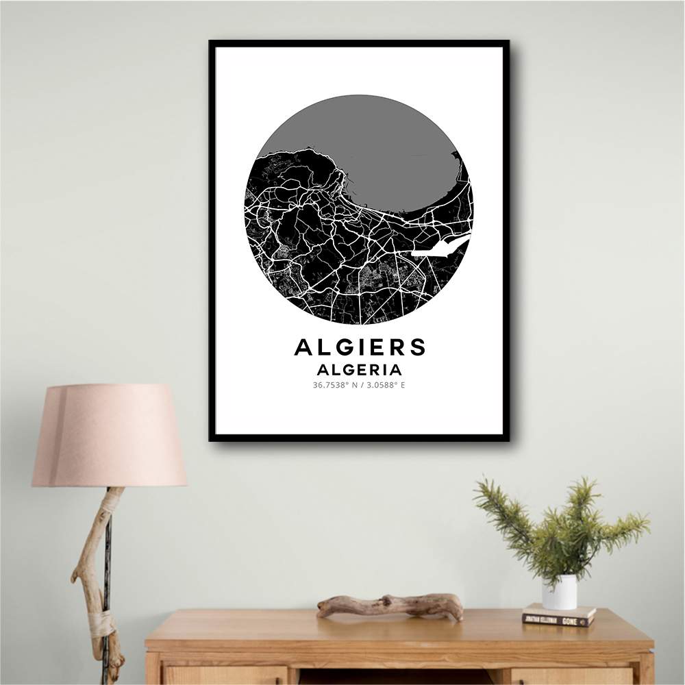 Algiers Map Round