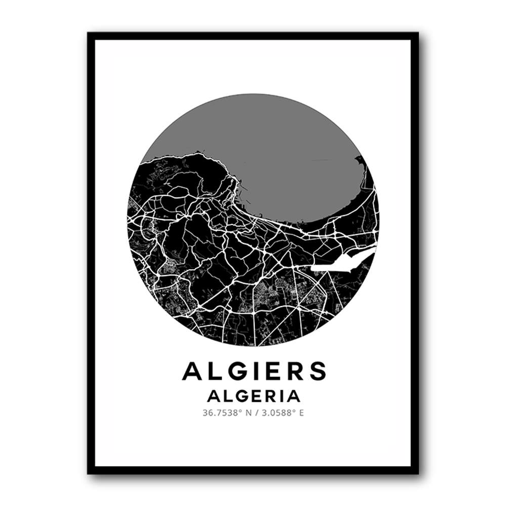 Algiers Map Round