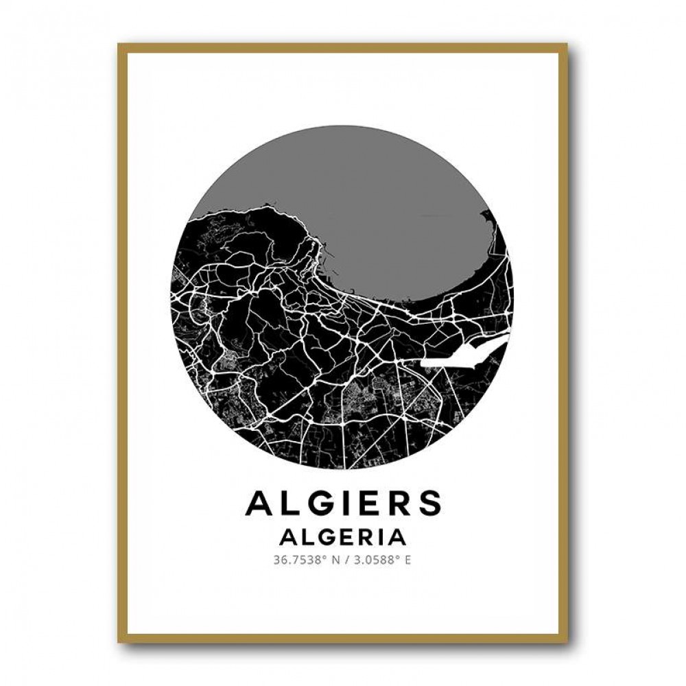 Algiers Map Round