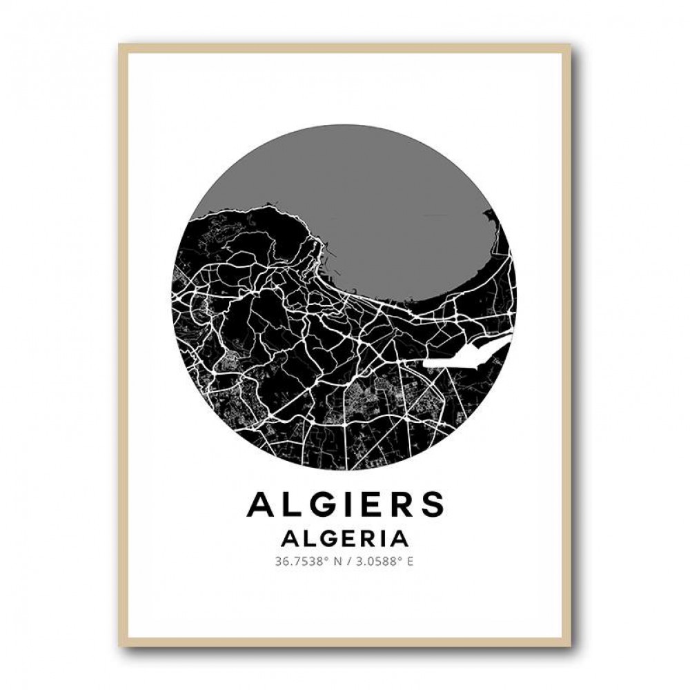 Algiers Map Round