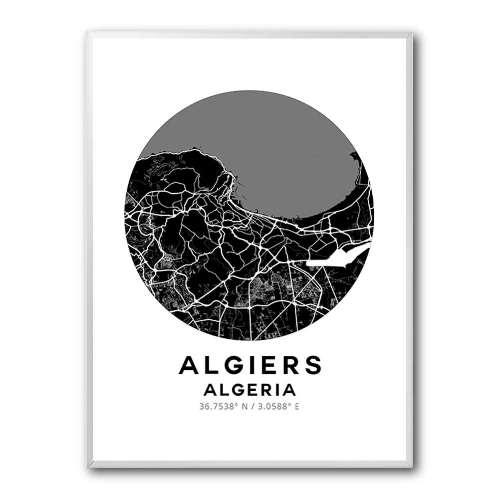 Algiers Map Round