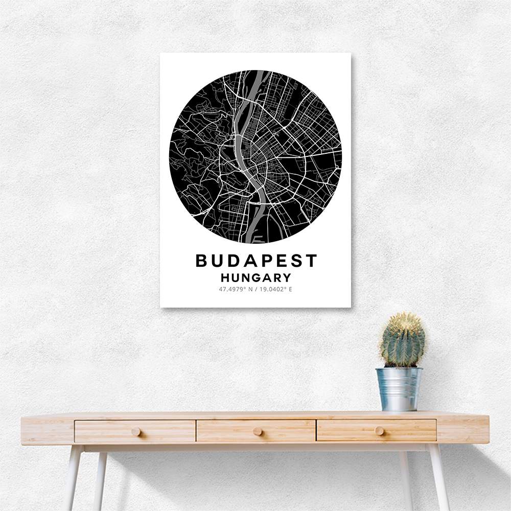 Budapest Map Round