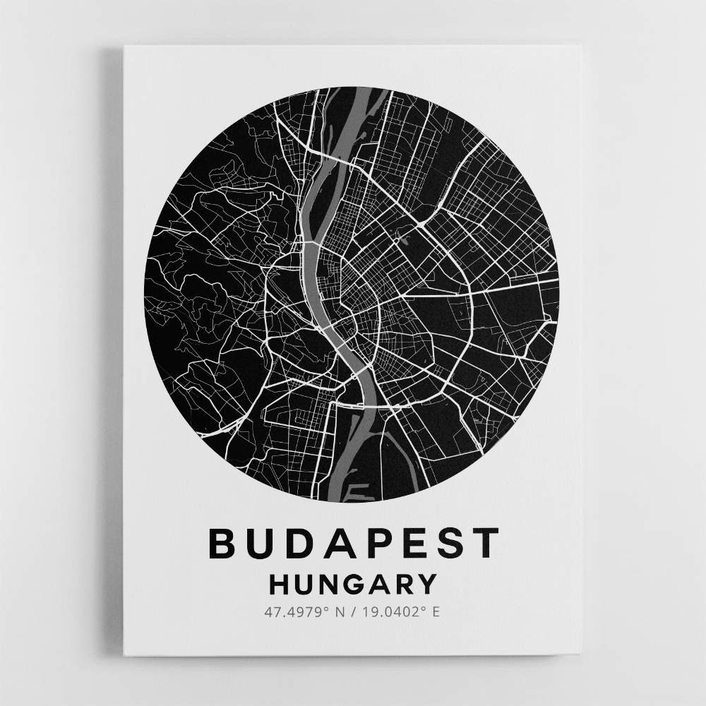 Budapest Map Round