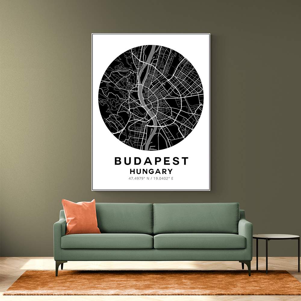 Budapest Map Round