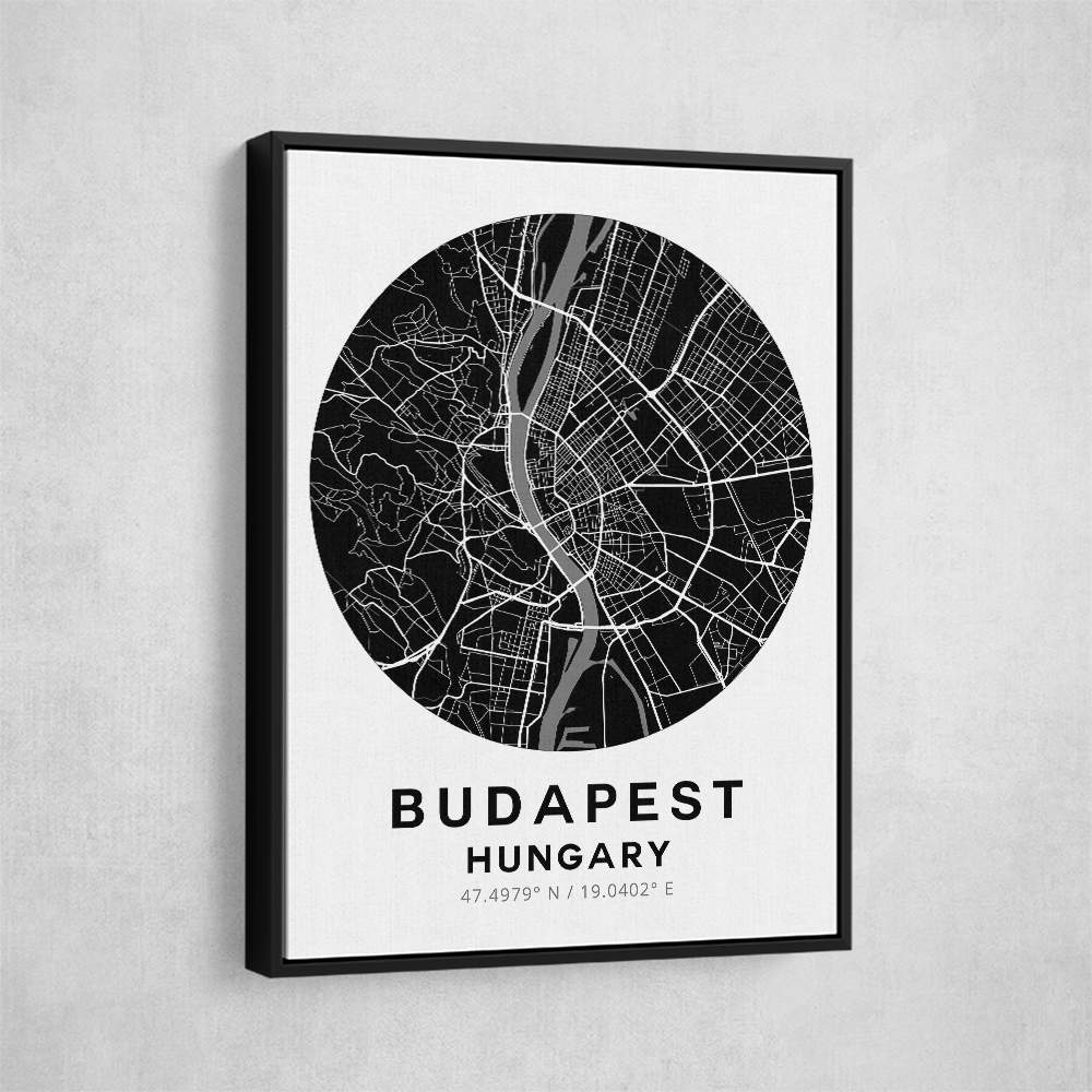 Budapest Map Round