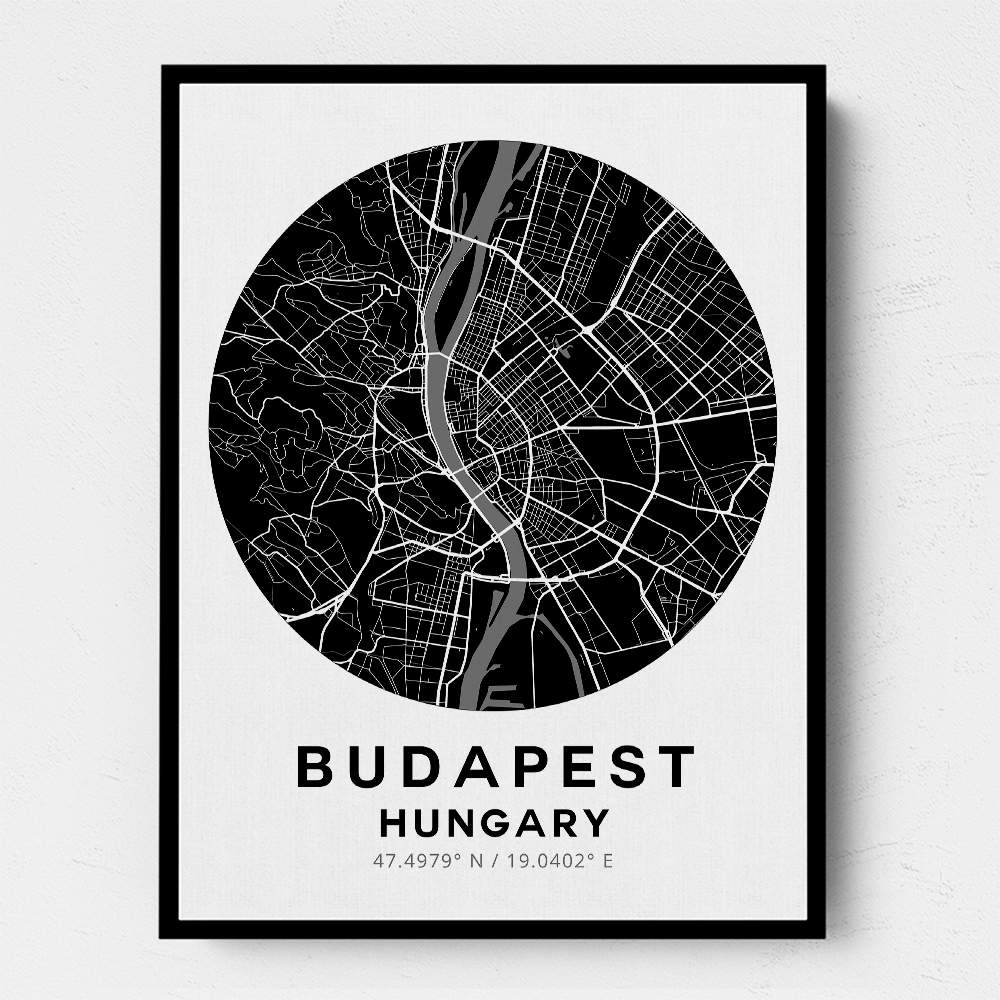 Budapest Map Round