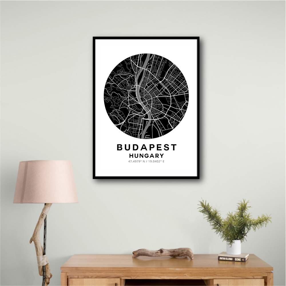 Budapest Map Round