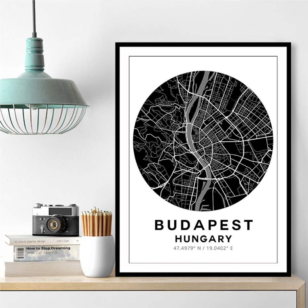 Budapest Map Round