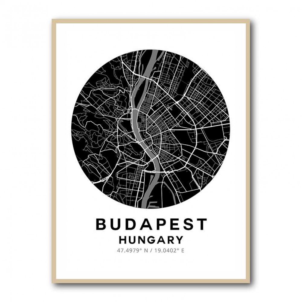 Budapest Map Round