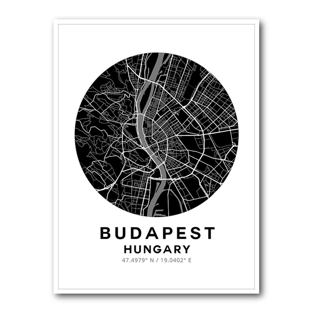 Budapest Map Round