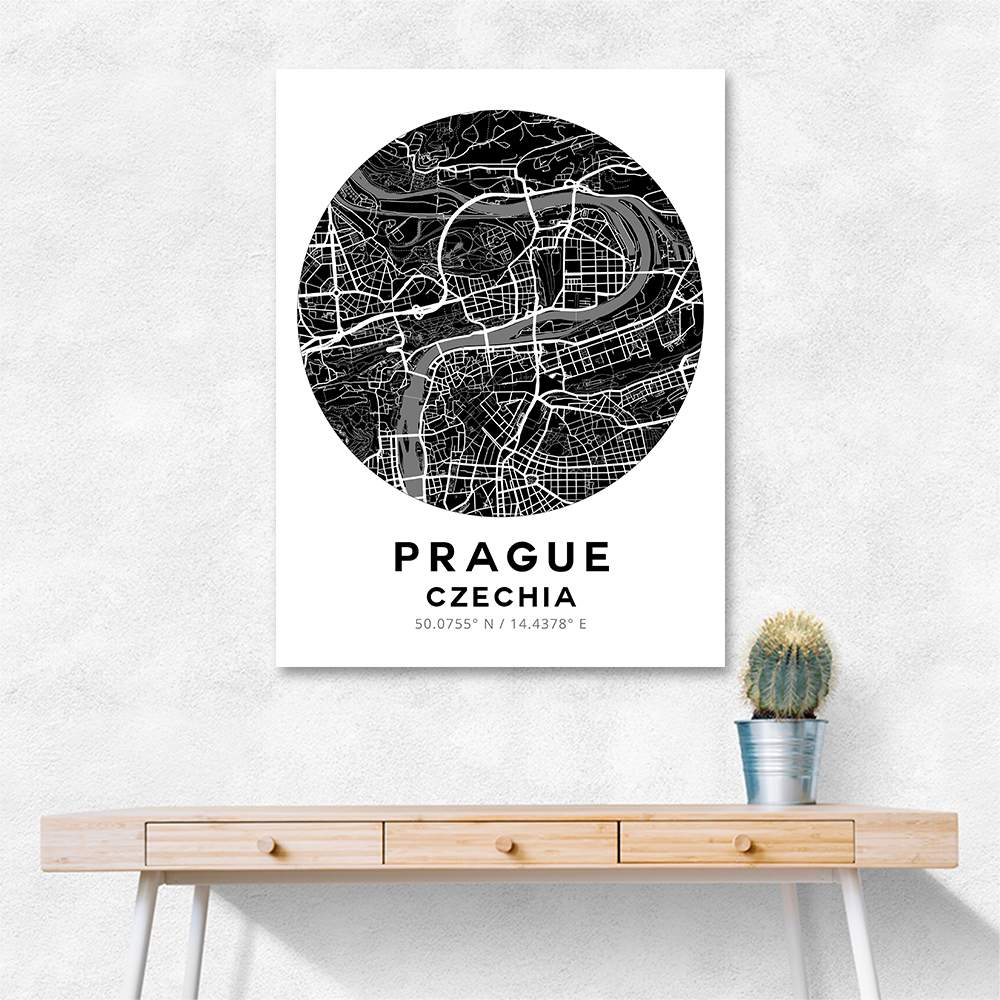 Prague Map Round