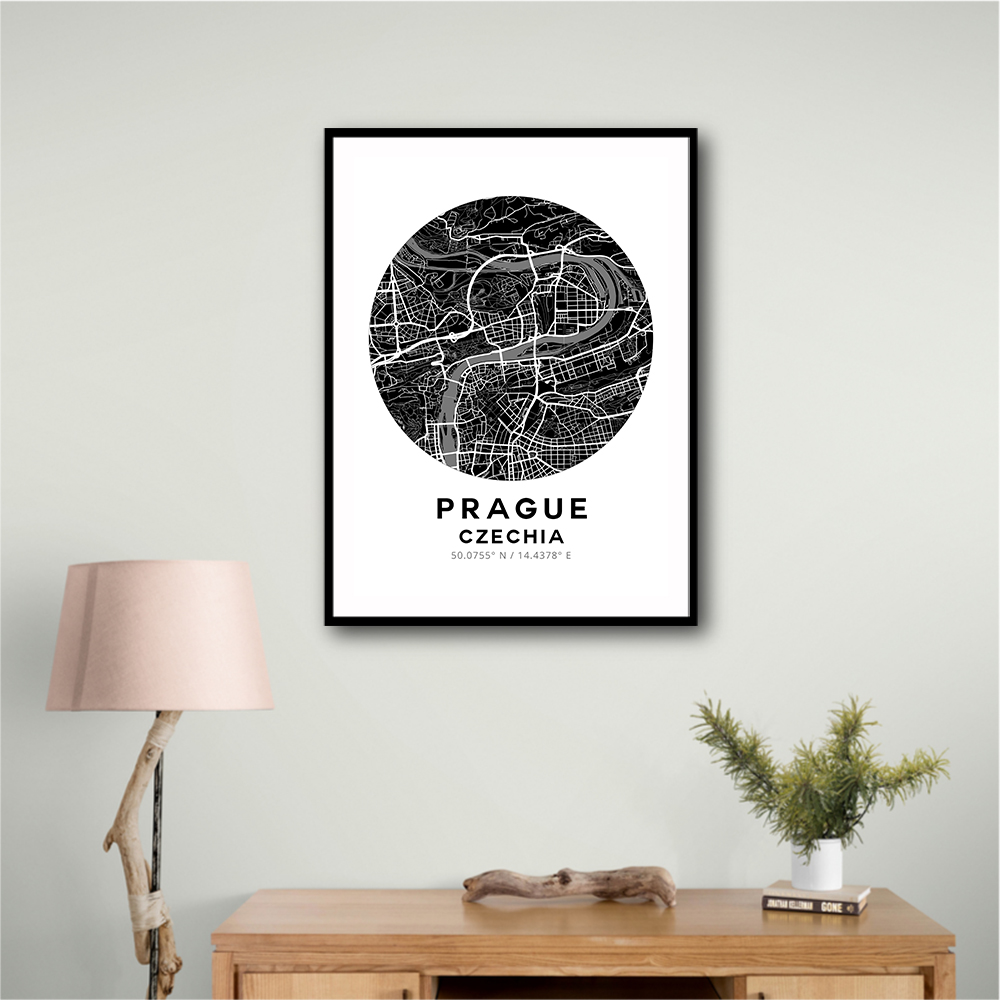 Prague Map Round