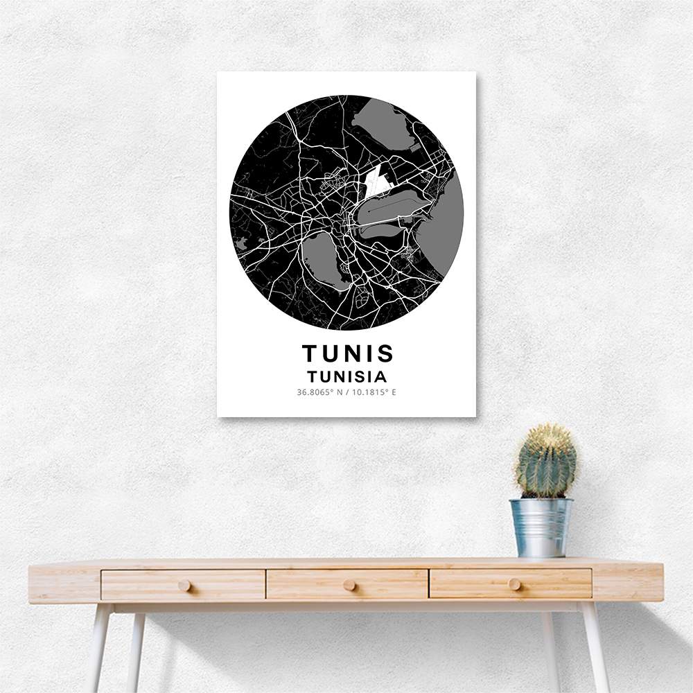 Tunis Map Round