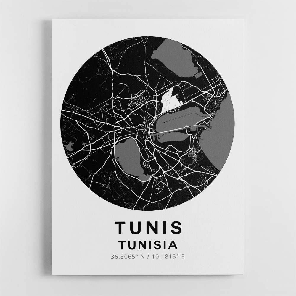 Tunis Map Round