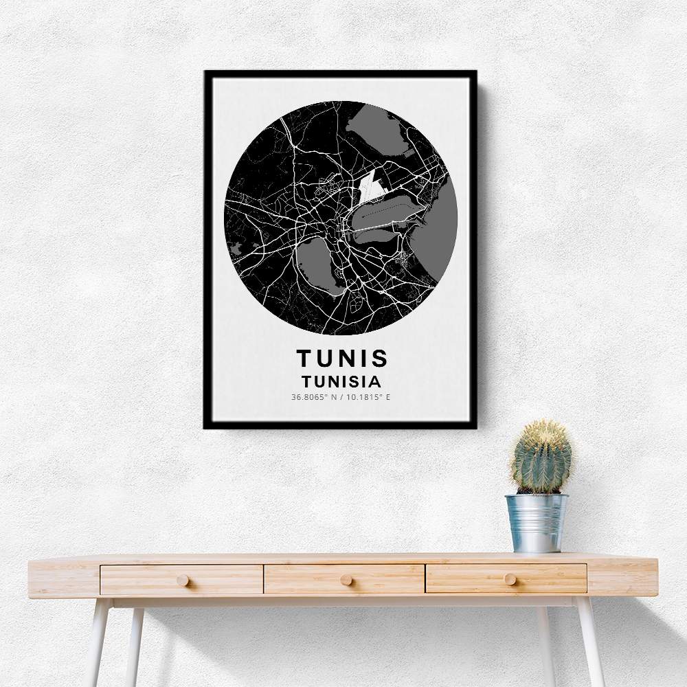 Tunis Map Round