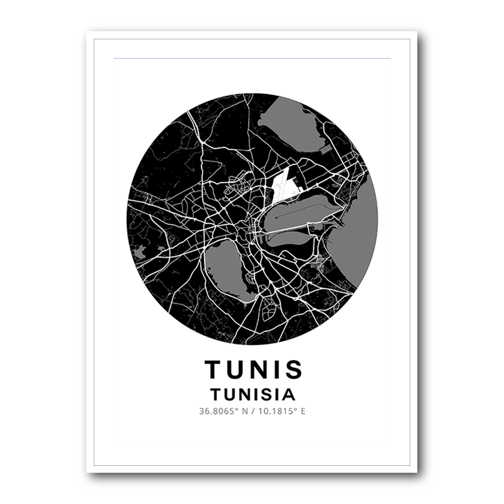 Tunis Map Round