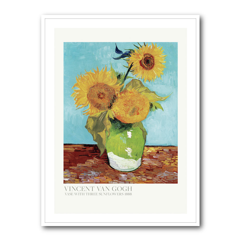 Vase With Three Sunflowers