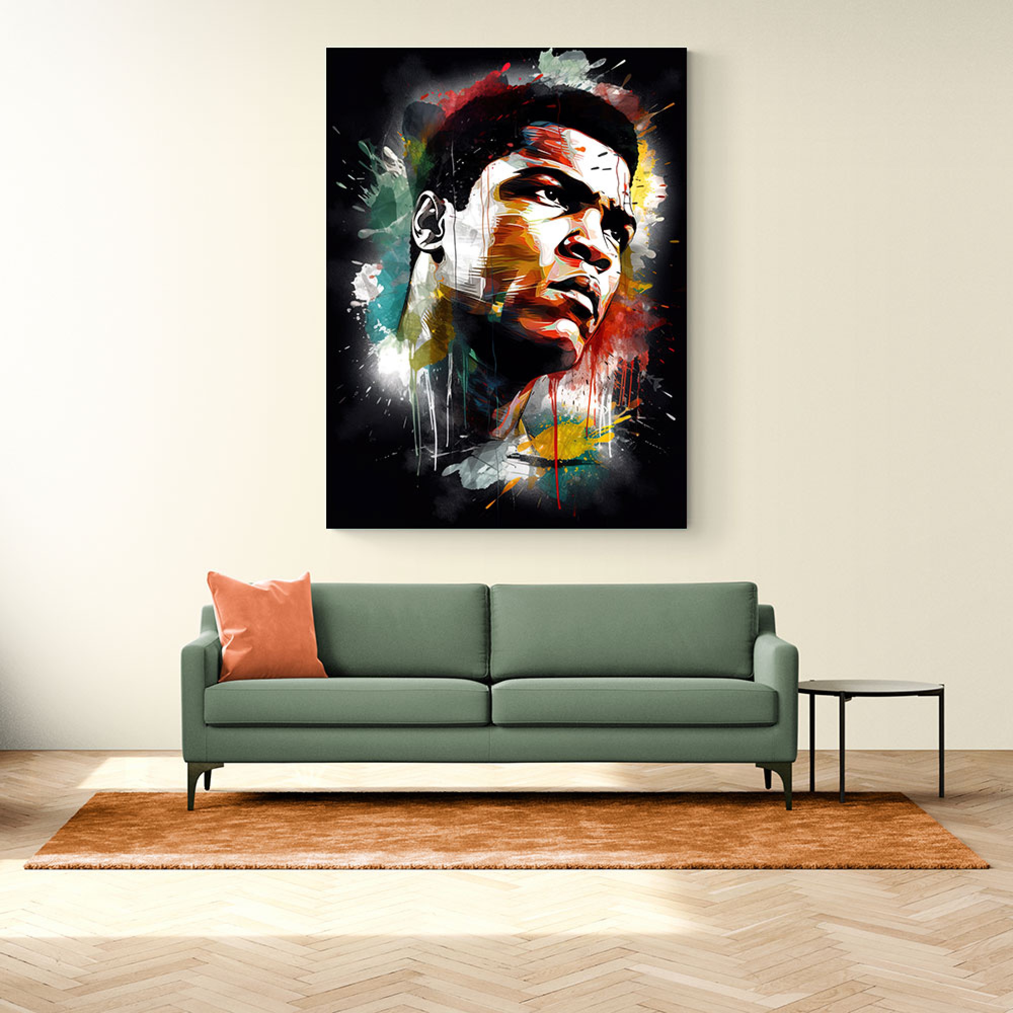 Muhammad Ali Graffiti Style Wall Art