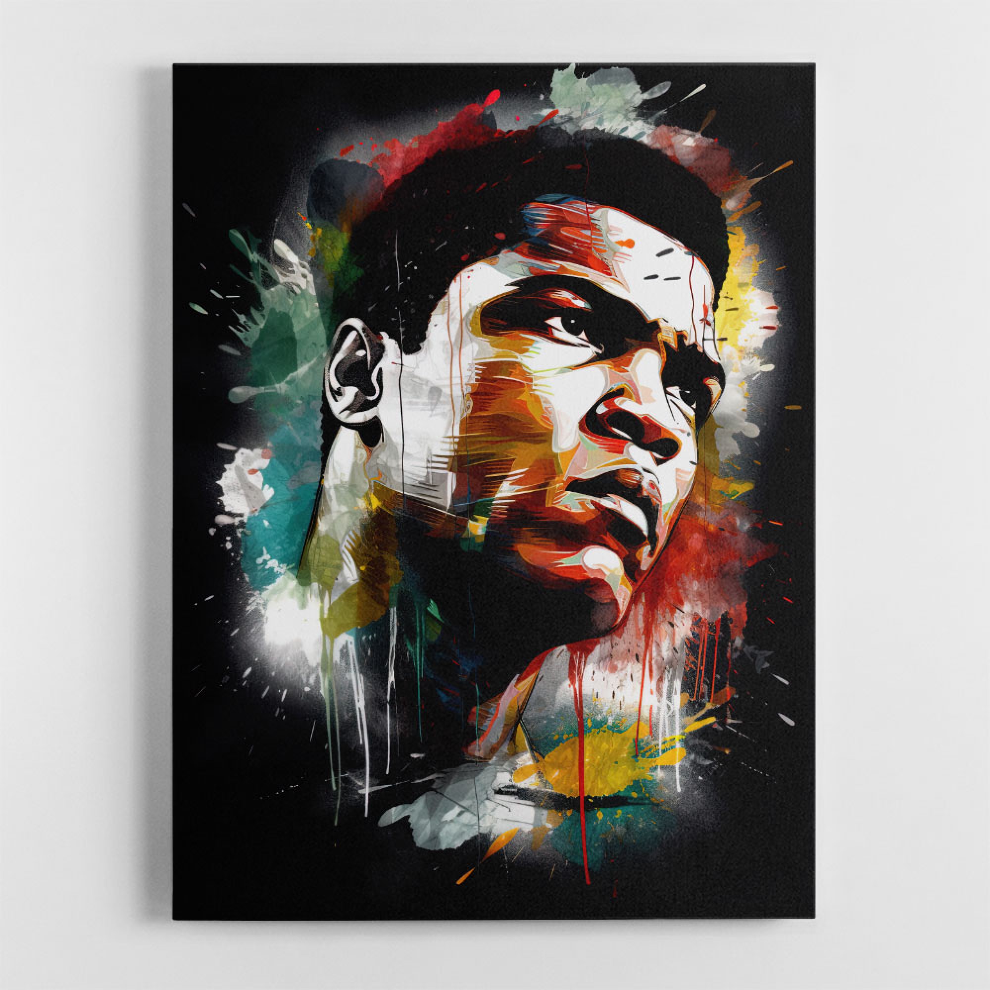 Muhammad Ali Graffiti Style Wall Art