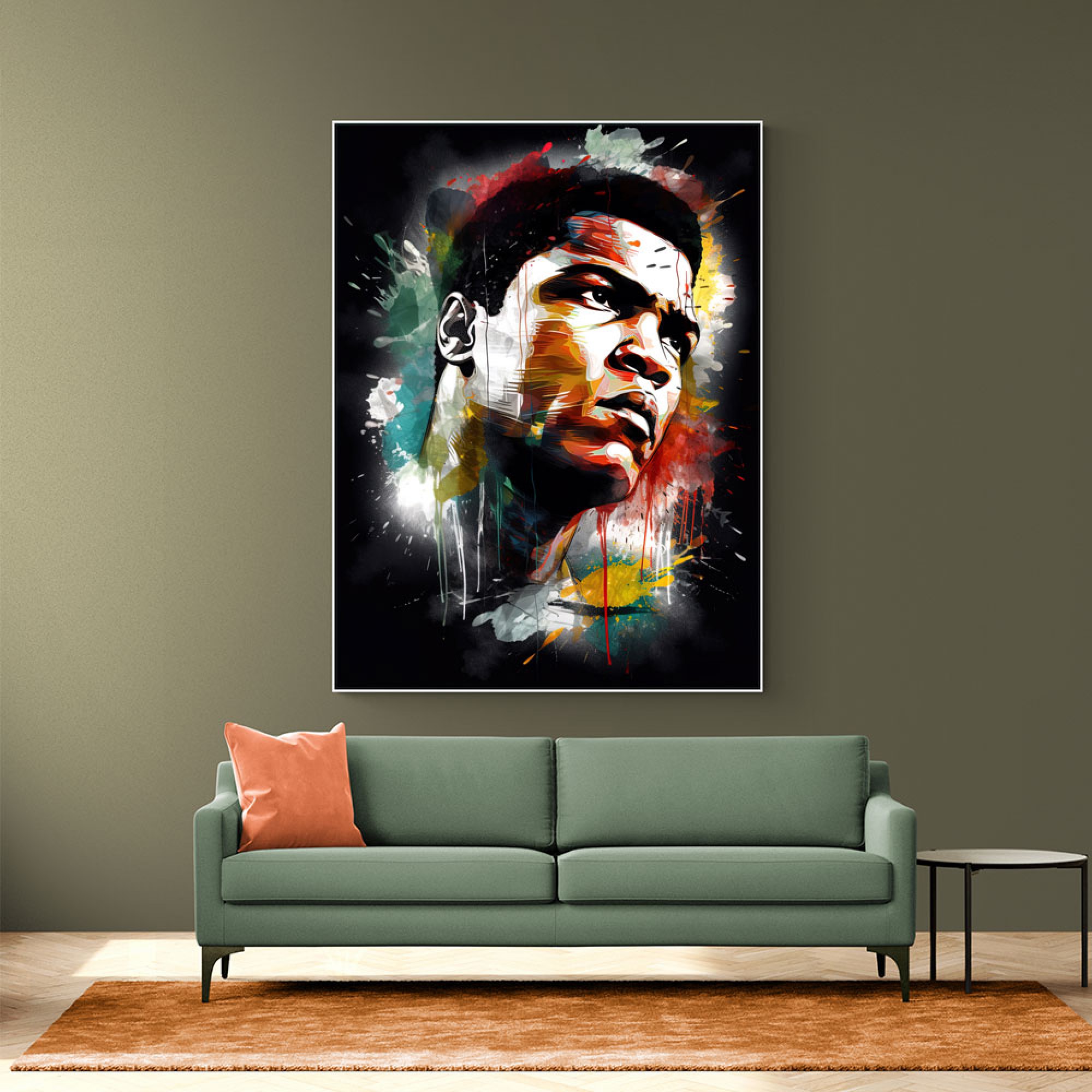 Muhammad Ali Graffiti Style Wall Art