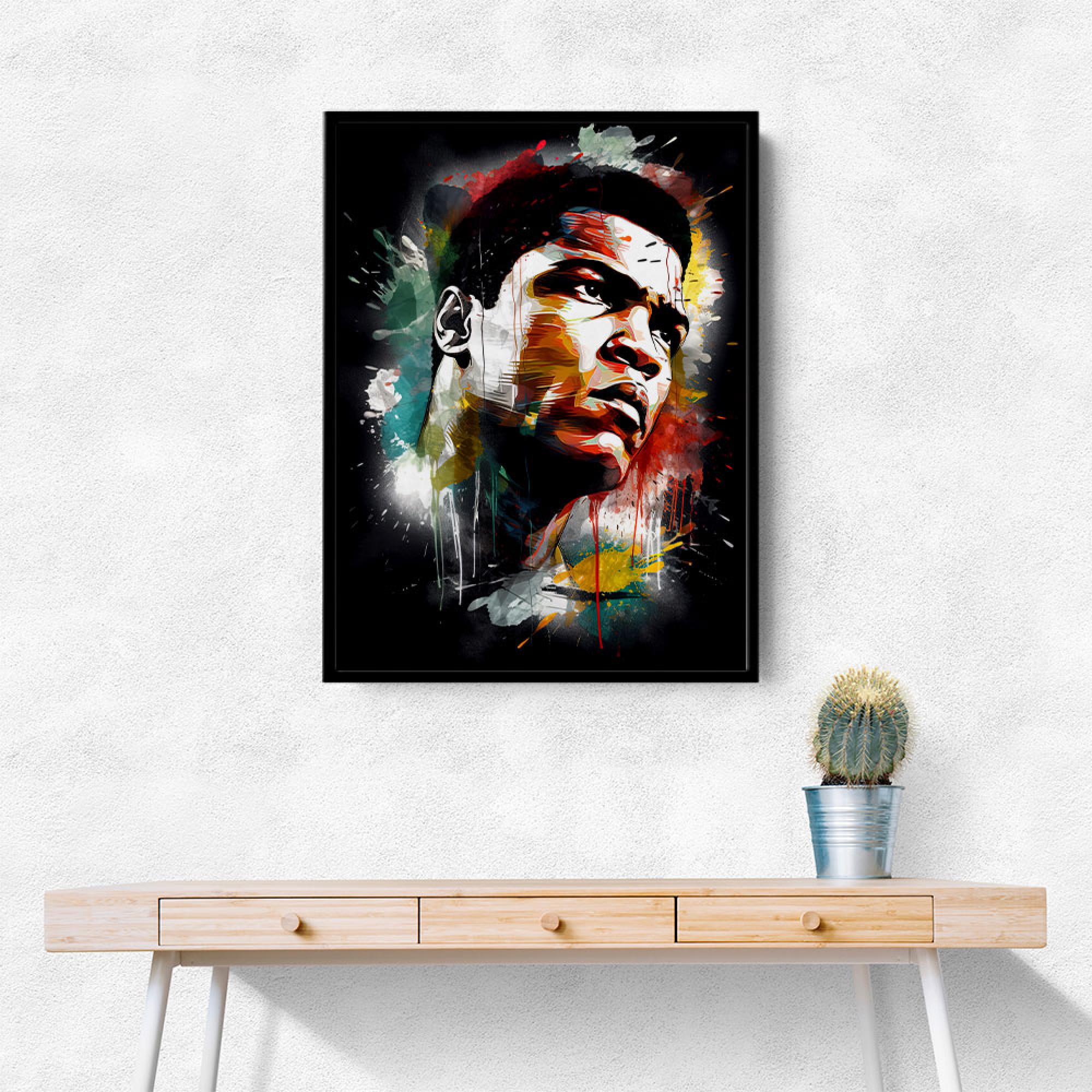 Muhammad Ali Graffiti Style Wall Art