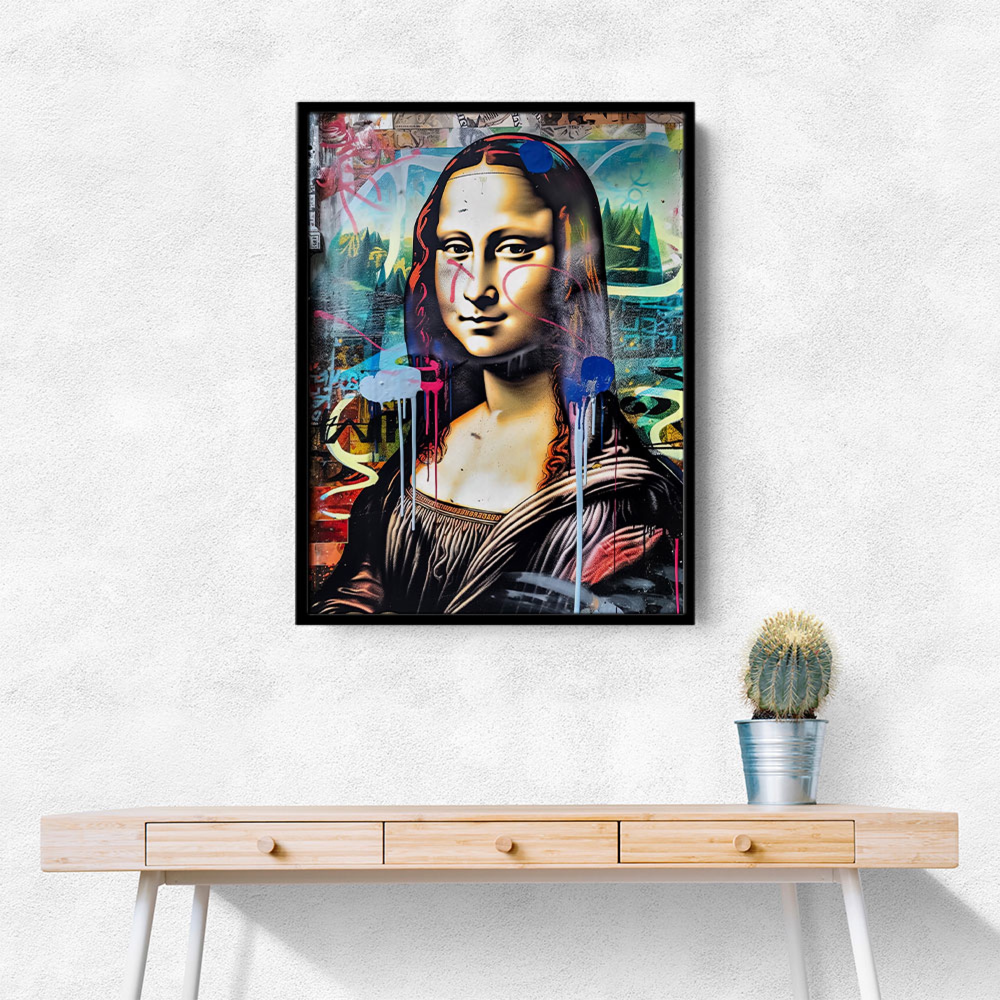 Mona Lisa Graffiti Style Wall Art