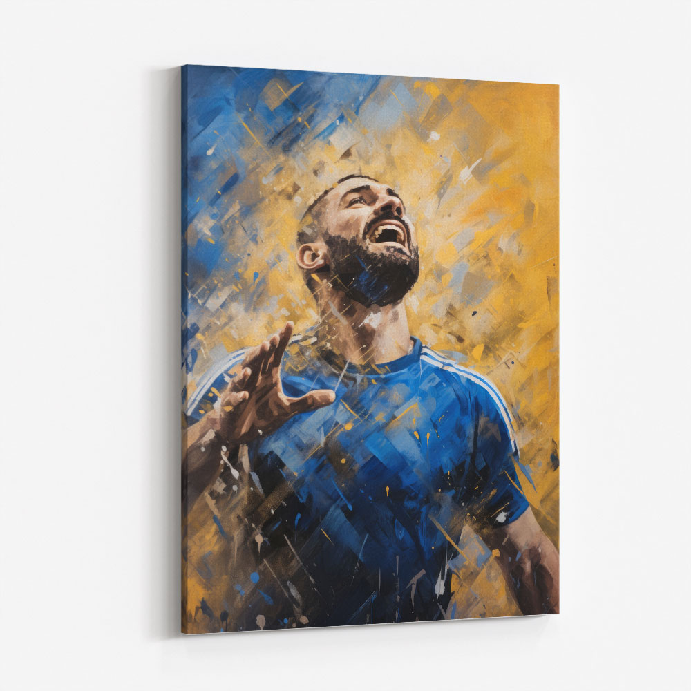 Karim Benzema Abstract Portrait Wall Art