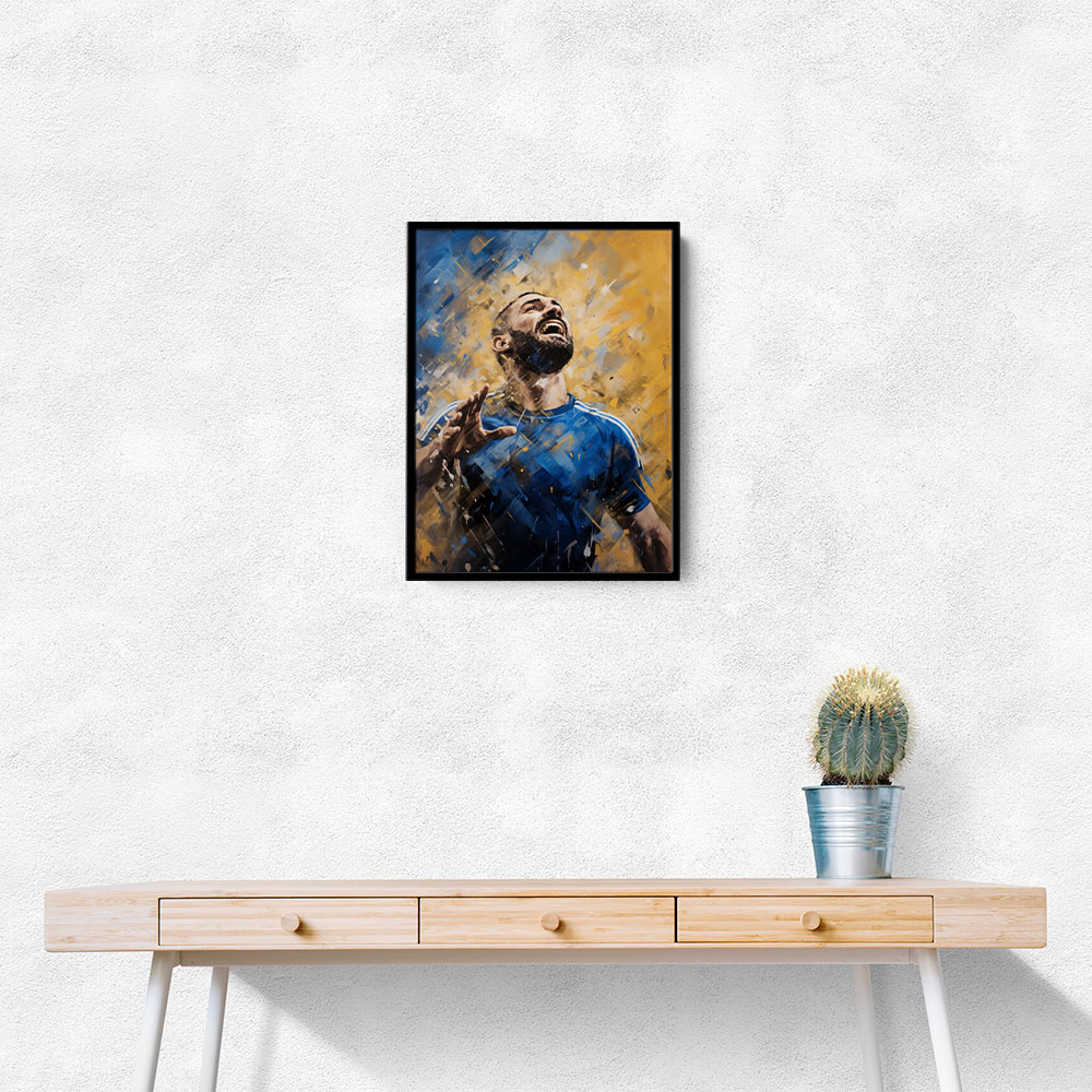 Karim Benzema Abstract Portrait Wall Art