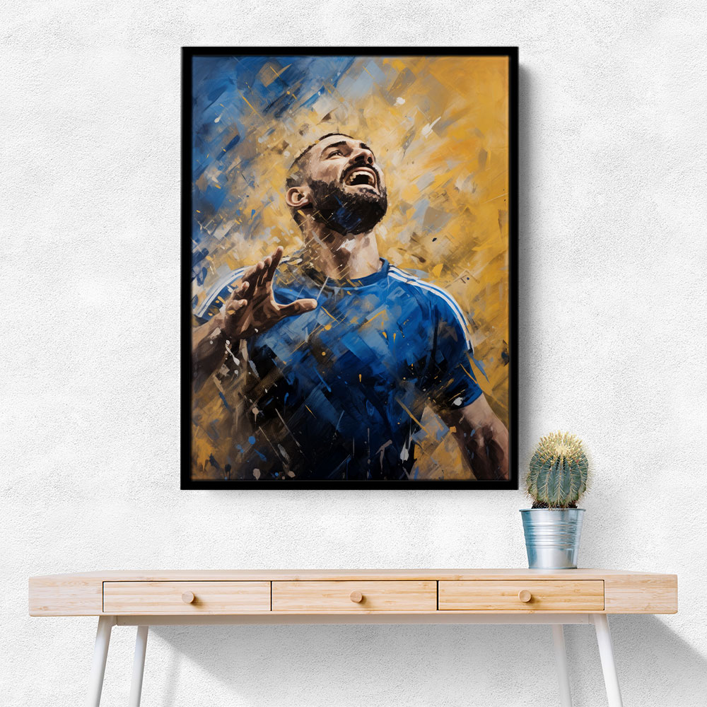 Karim Benzema Abstract Portrait Wall Art