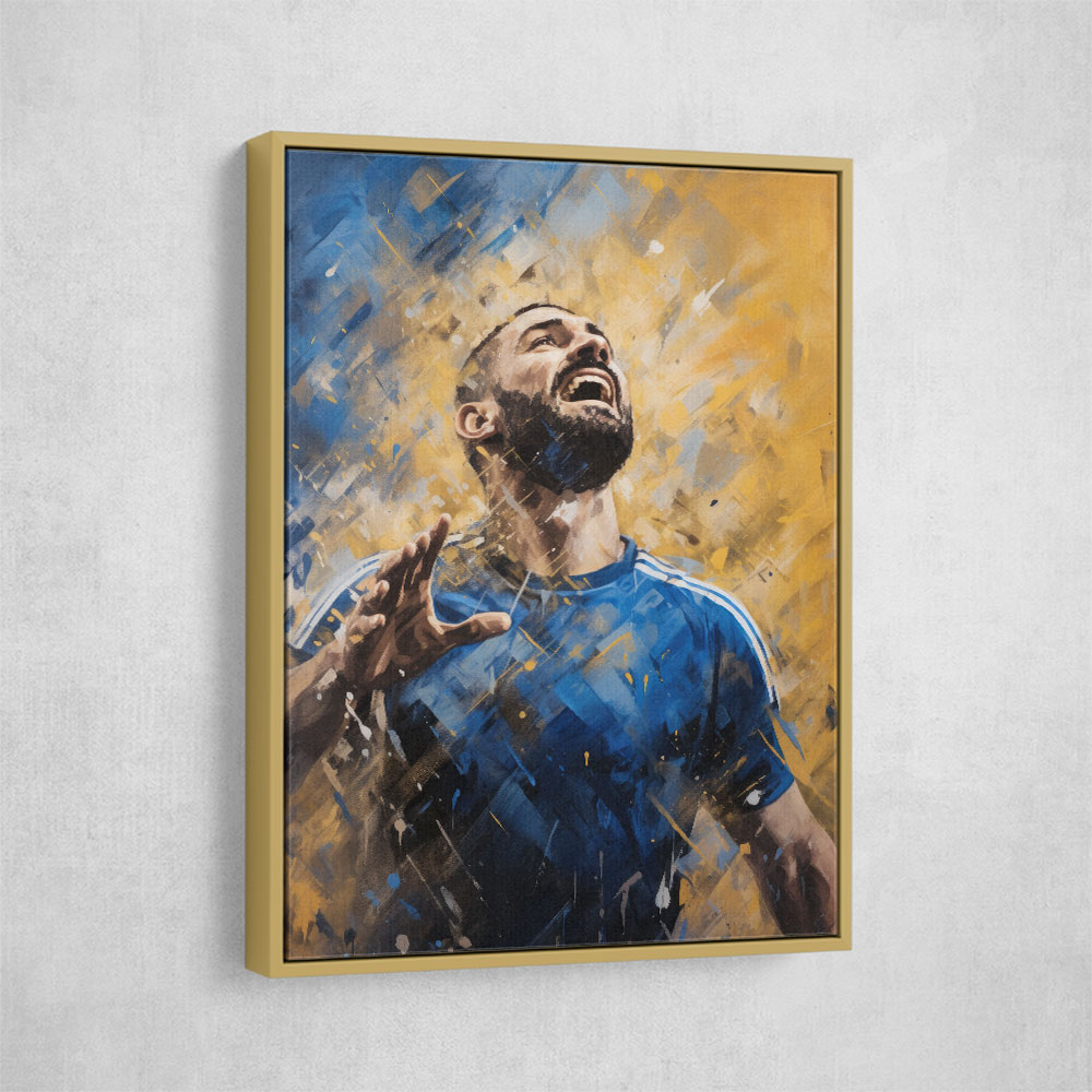 Karim Benzema Abstract Portrait Wall Art