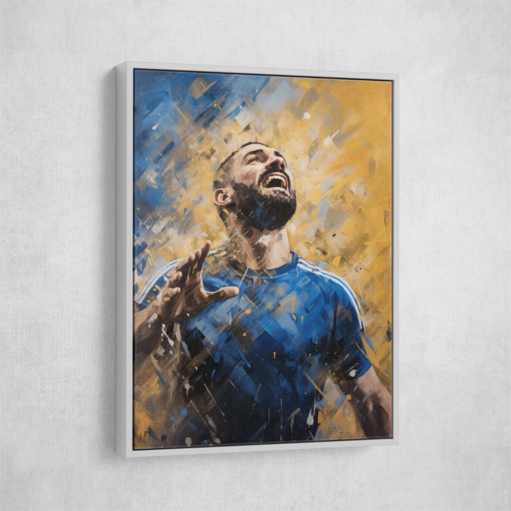 Karim Benzema Abstract Portrait Wall Art