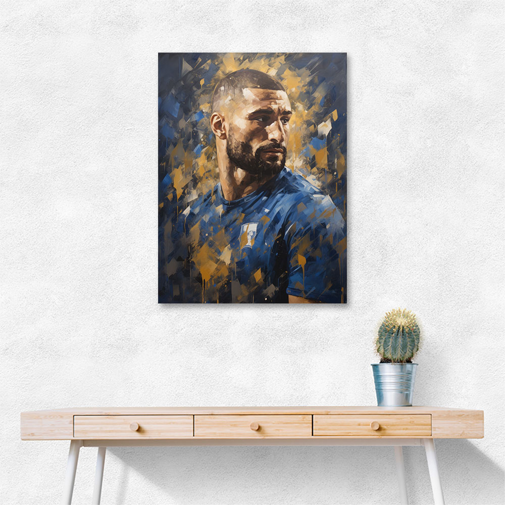 Karim Benzema Abstract Portrait 3 Wall Art