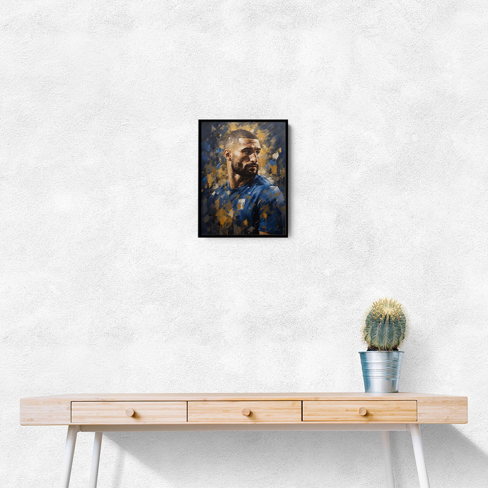 Karim Benzema Abstract Portrait 3 Wall Art