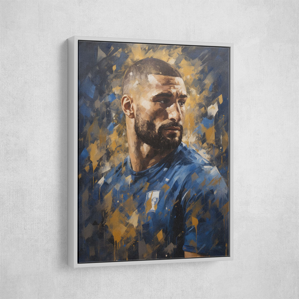 Karim Benzema Abstract Portrait 3 Wall Art