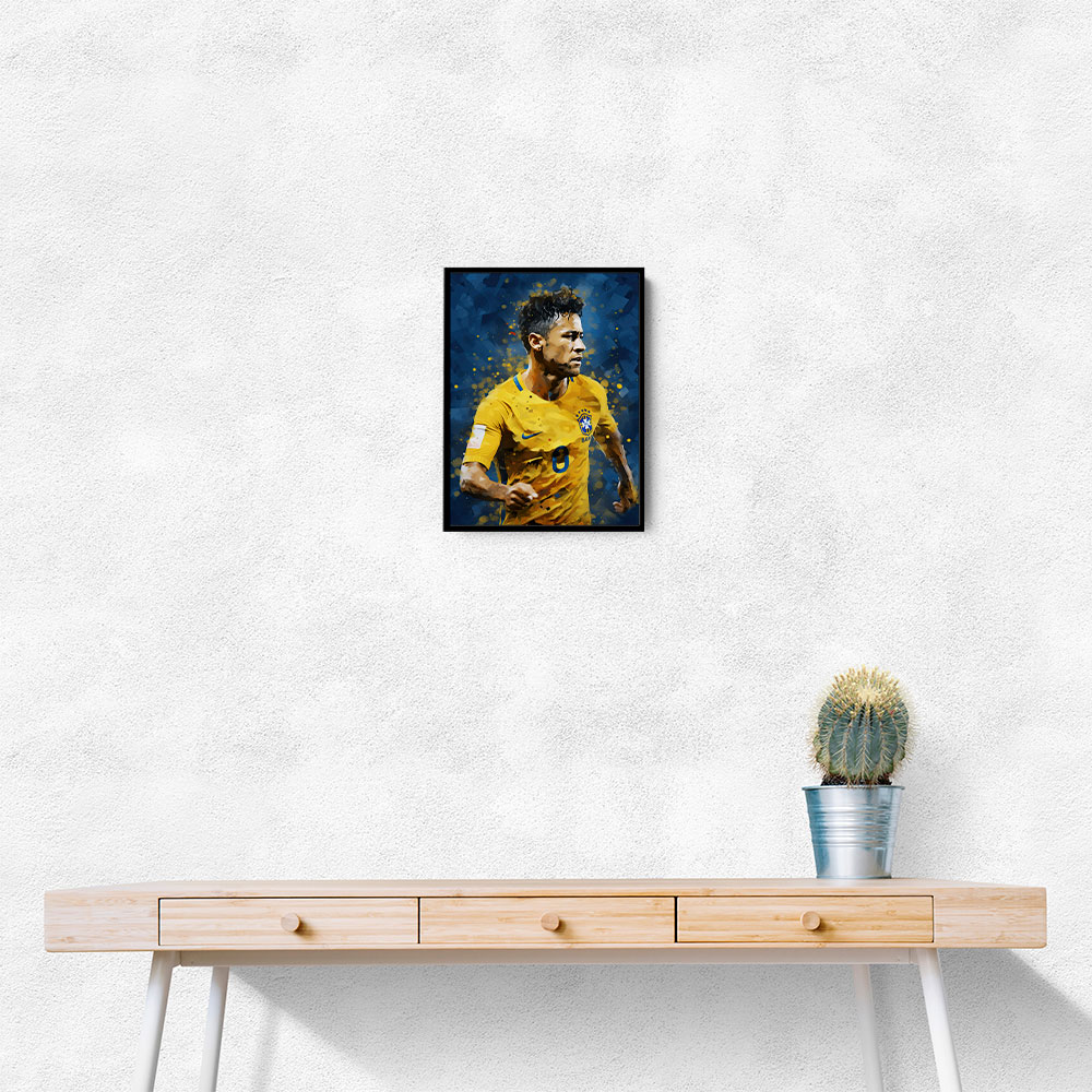 Neymar Abstract Portrait Wall Art