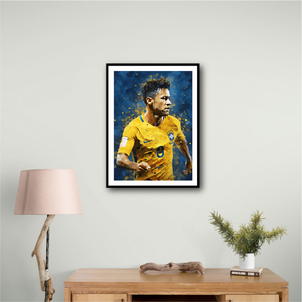 Neymar Abstract Portrait Wall Art