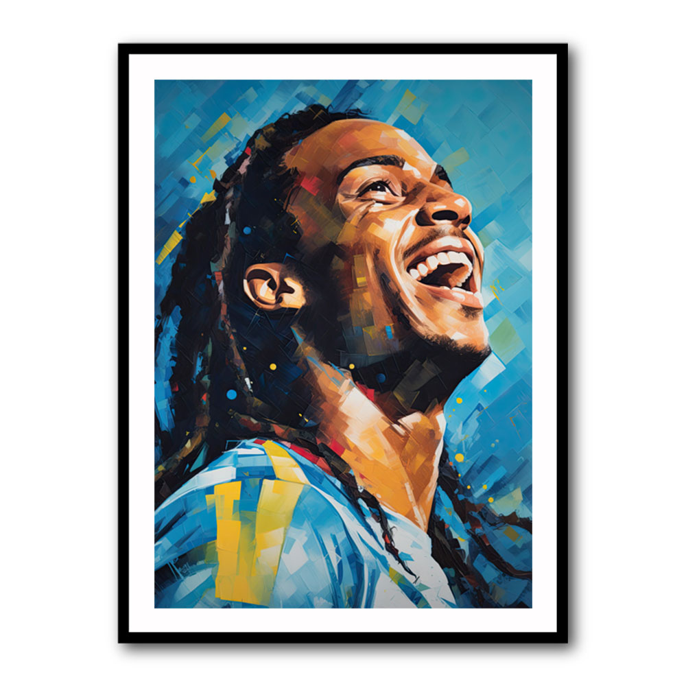 Ronaldinho Abstract Portrait Wall Art